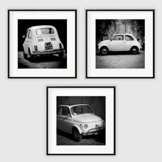Affiches Encadrées FIAT 500 Triptyque