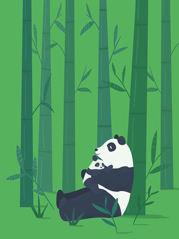 La famille panda