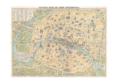 Plan de Paris au XIX° siécle